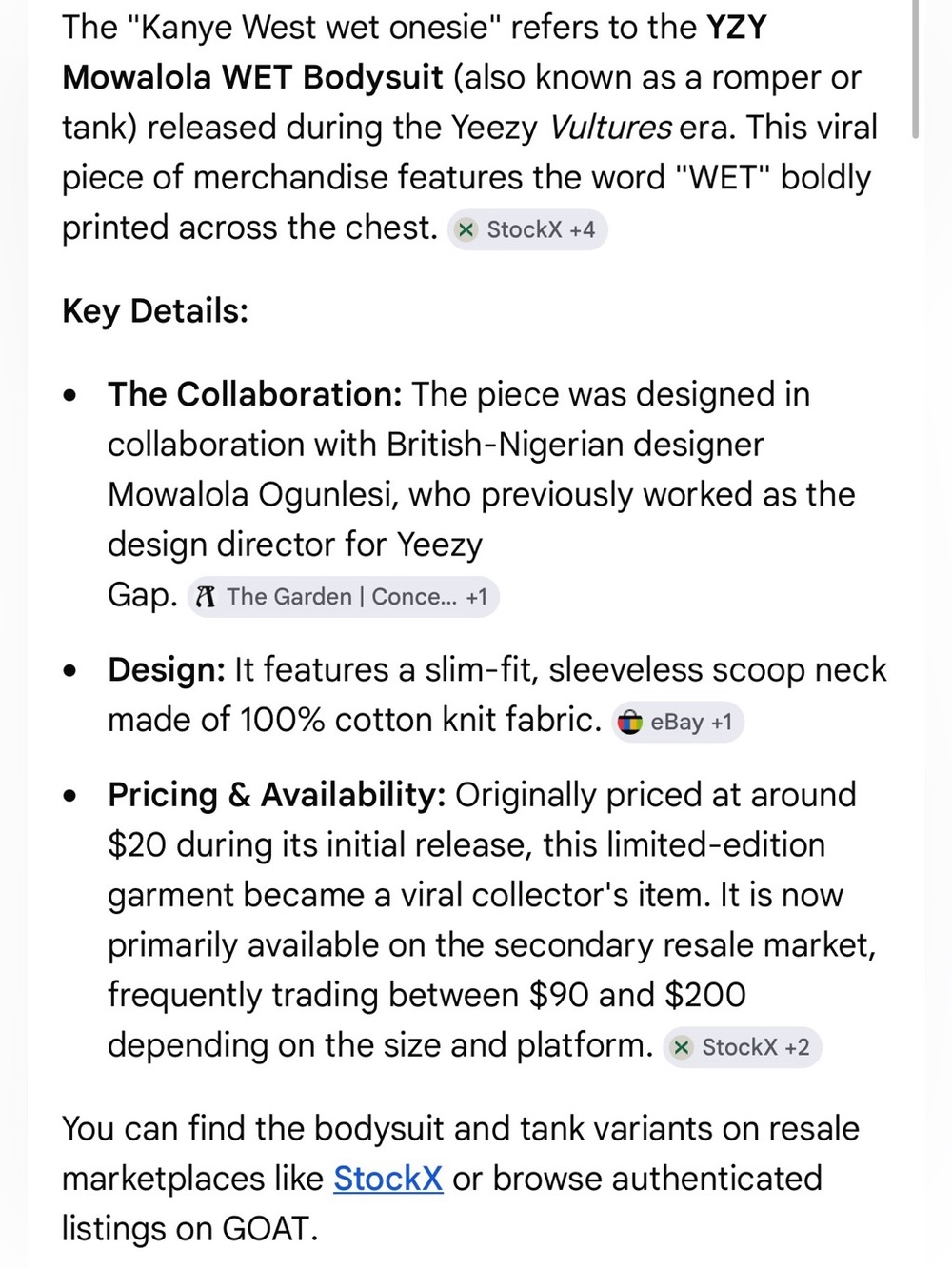 YEEZY x Mowalola WET white bodysuit - Picture 4 of 8
